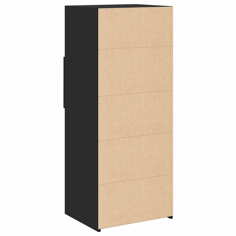 vidaXL 2 Drawer 3 Open Shelf Black Highboard Image 6