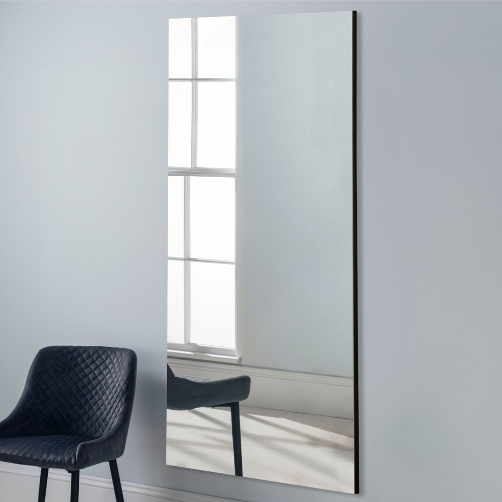Yearn Seamless Black Over Sized Wall Mirror 180 x 100cm Image 2