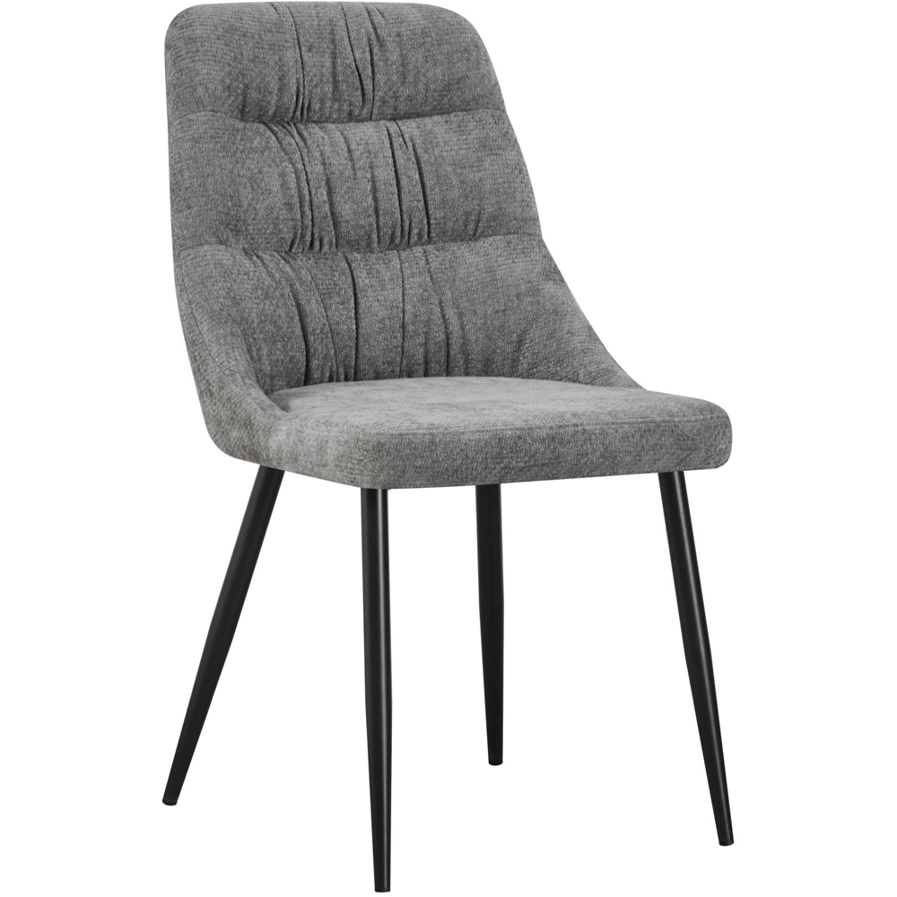 Portland Remi Grey Chenille Dining Chair Image 2