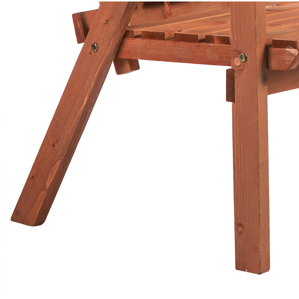 Outsunny Antique Orange Wooden Companion Seat Image 4
