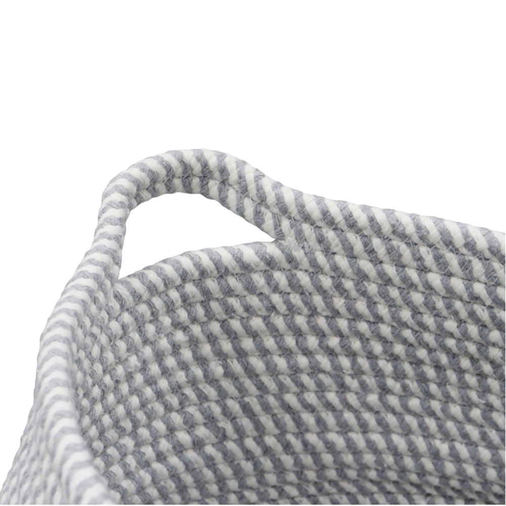 JVL Edison Large Round Belly Cotton Rope Storage Image 4