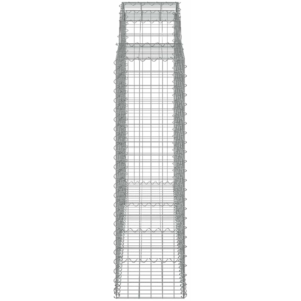 vidaXL Silver Galvanised Iron Arched Gabion Basket 200 x 50 x 140/160cm 10 Pack Image 3