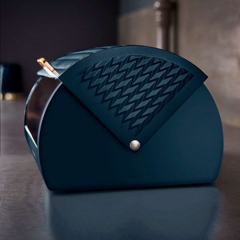 Tower Empire Midnight Blue Roll Top Bread Bin Image 4