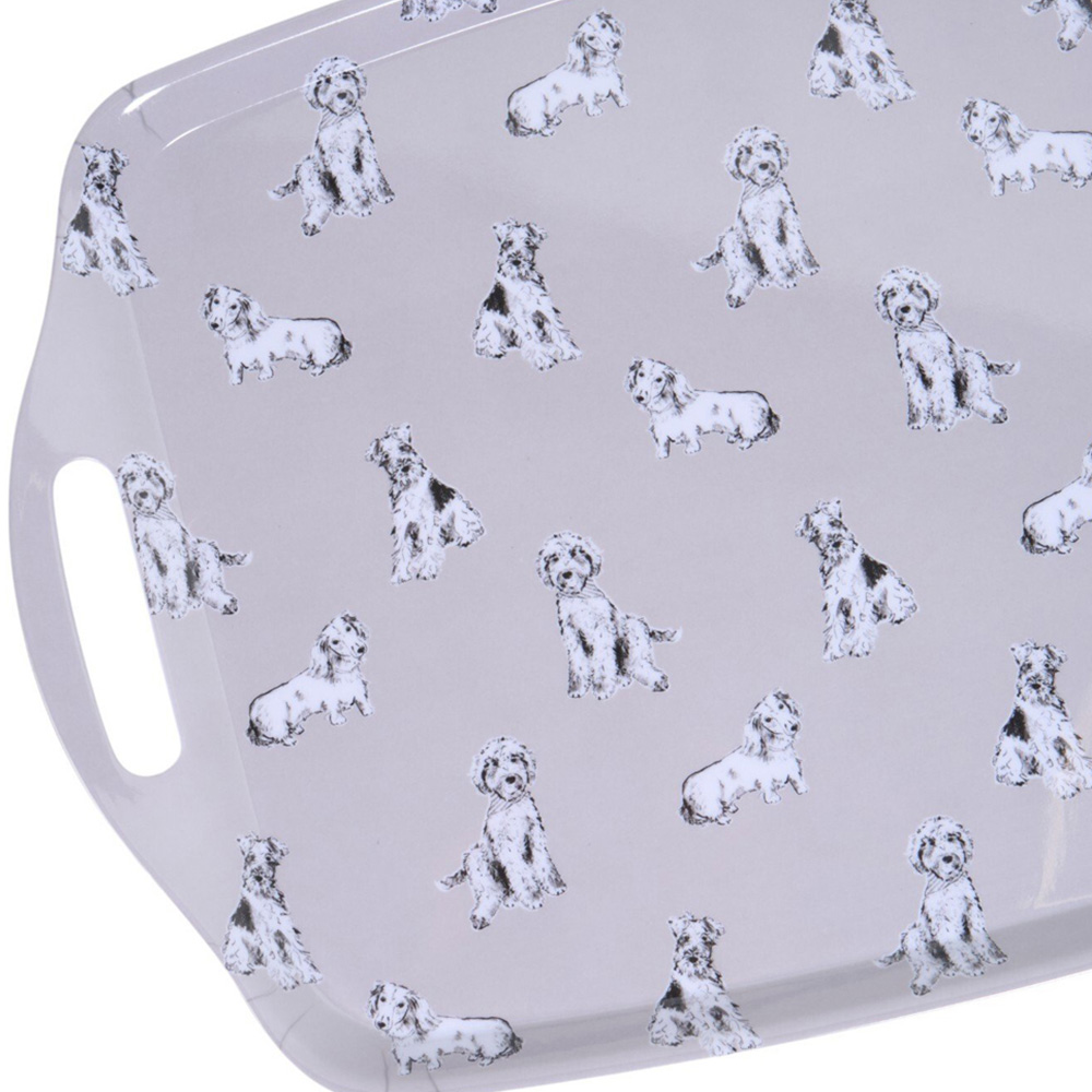Waggy Tails Large Tray Grey Image 3