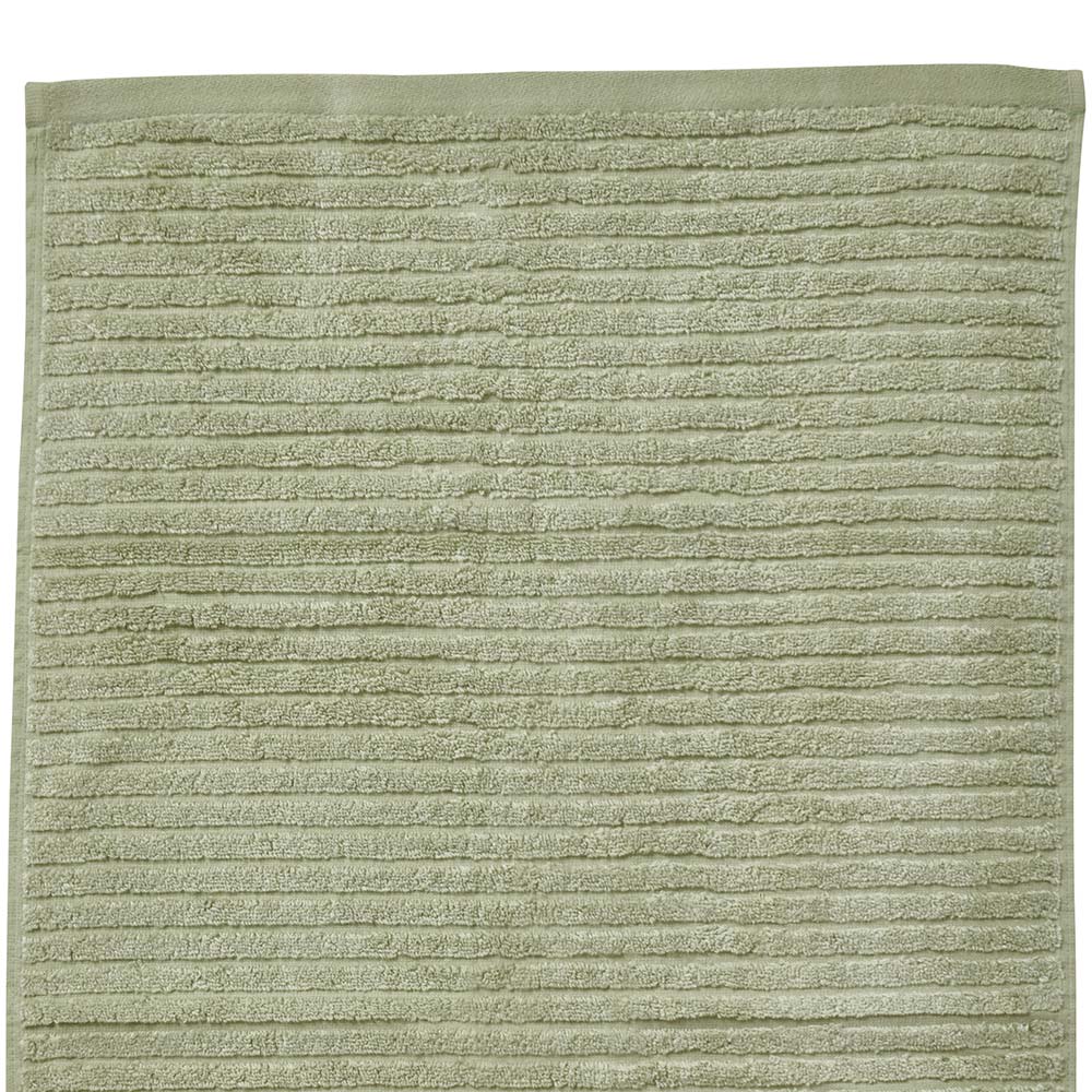 Wilko Sage Green Ribbed Hand Towel Image 5