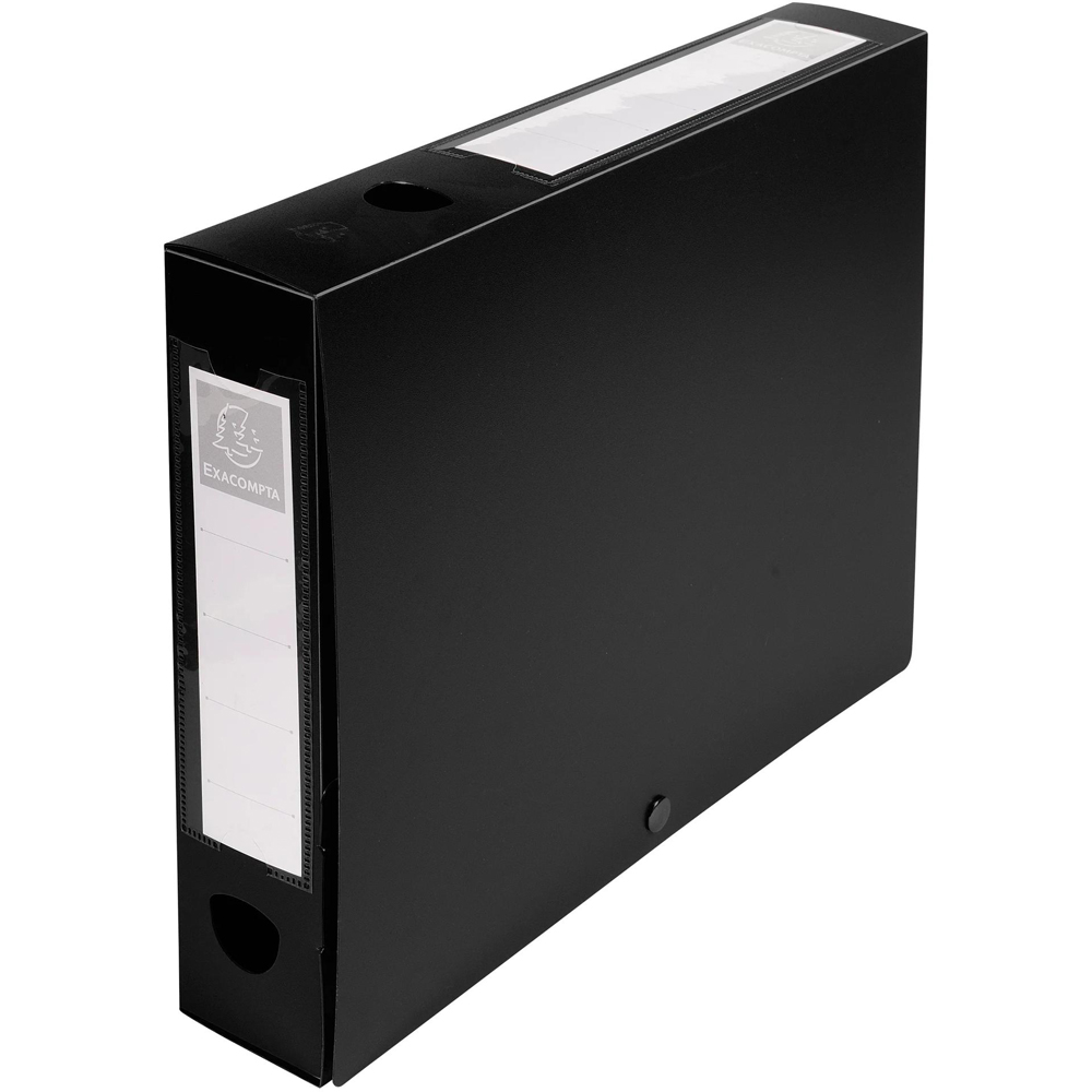Exacompta A4 Black Filing Box 80mm 10 Pack Image 2