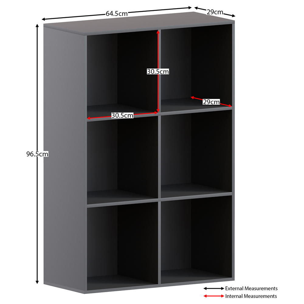 Vida Durham 2 x 3 Black Cube Storage Unit Image 7