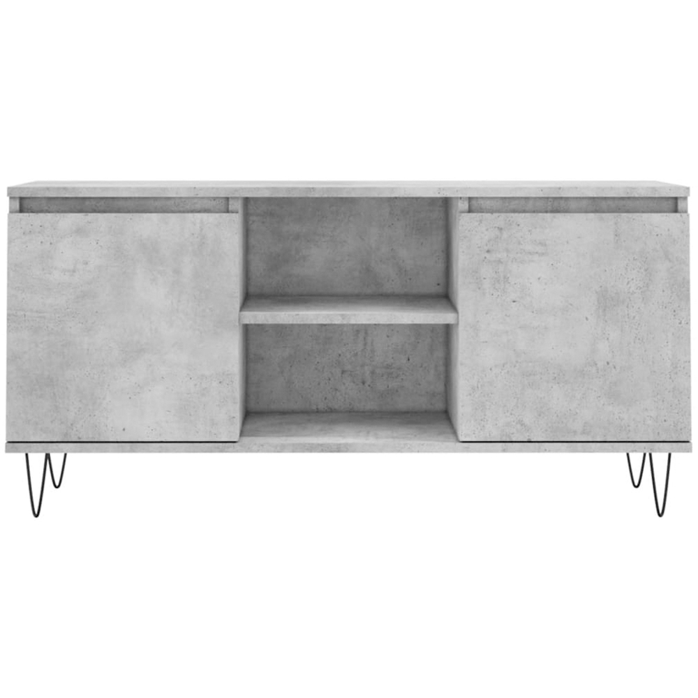 vidaXL 2 Door 2 Shelf Concrete Grey TV Cabinet Image 4