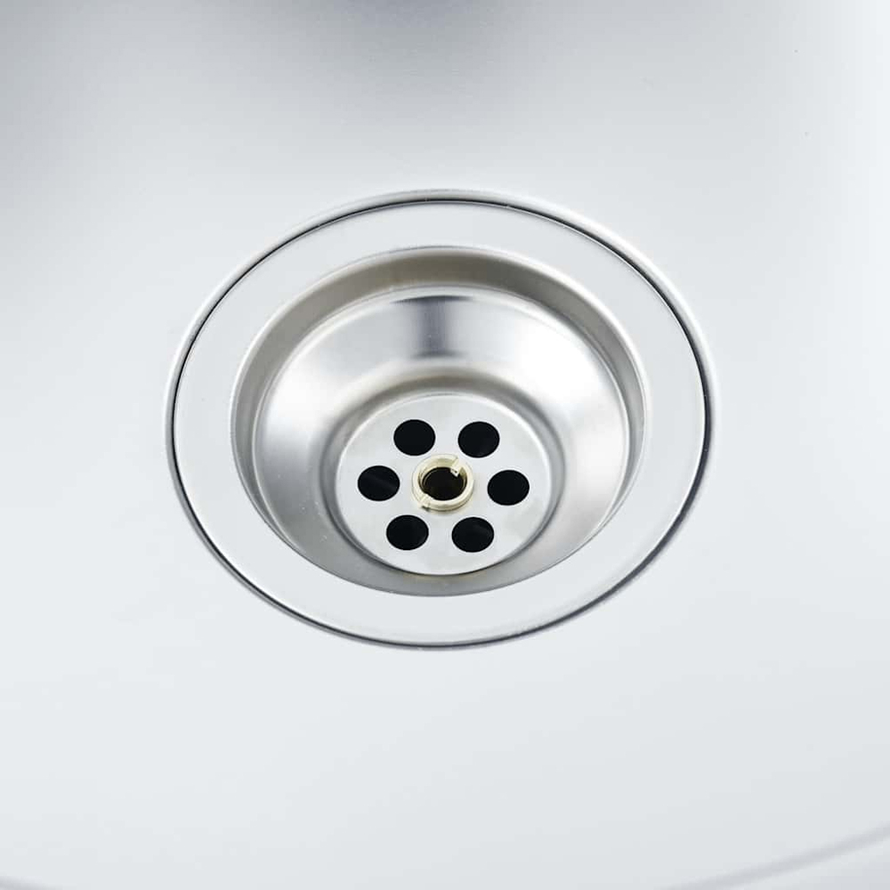vidaXL Silver Stainless Steel Kitchen Sink 1000 x 440 x 200mm Image 5