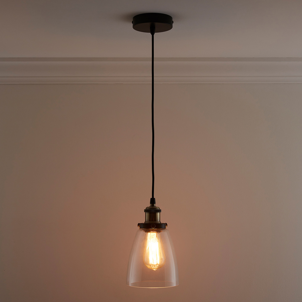 Kliving Eve Clear Glass Pendant Light Image 3