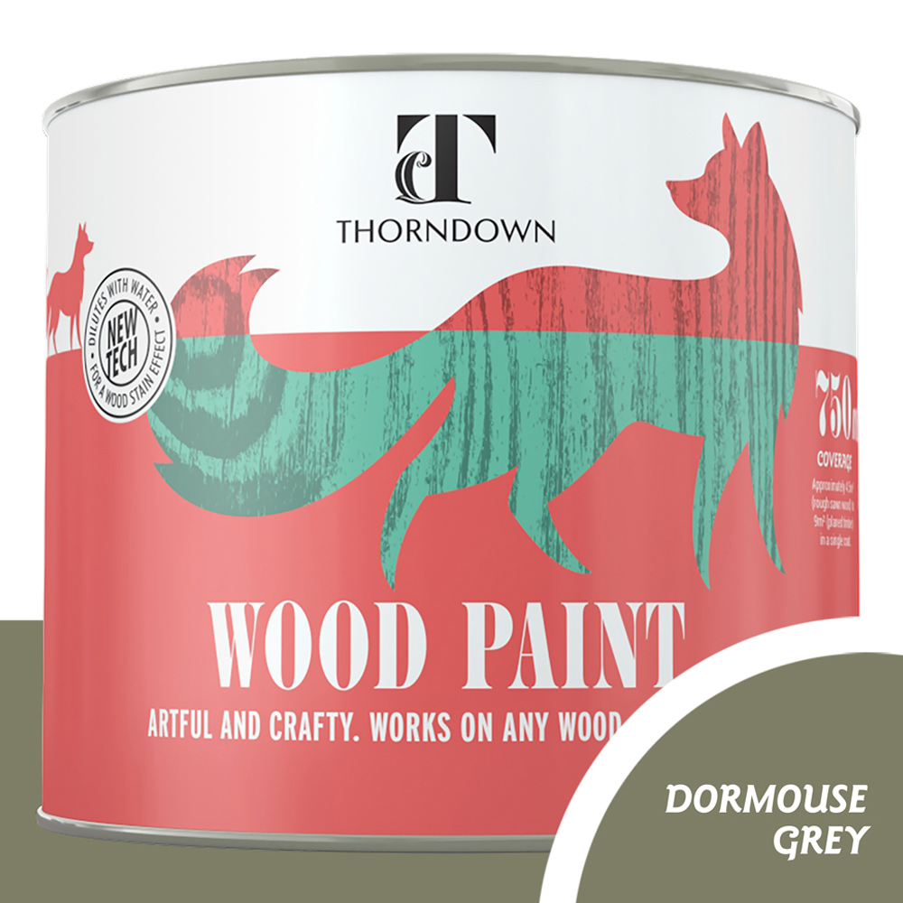 Thorndown Dormouse Grey Satin Wood Paint 750ml Image 3