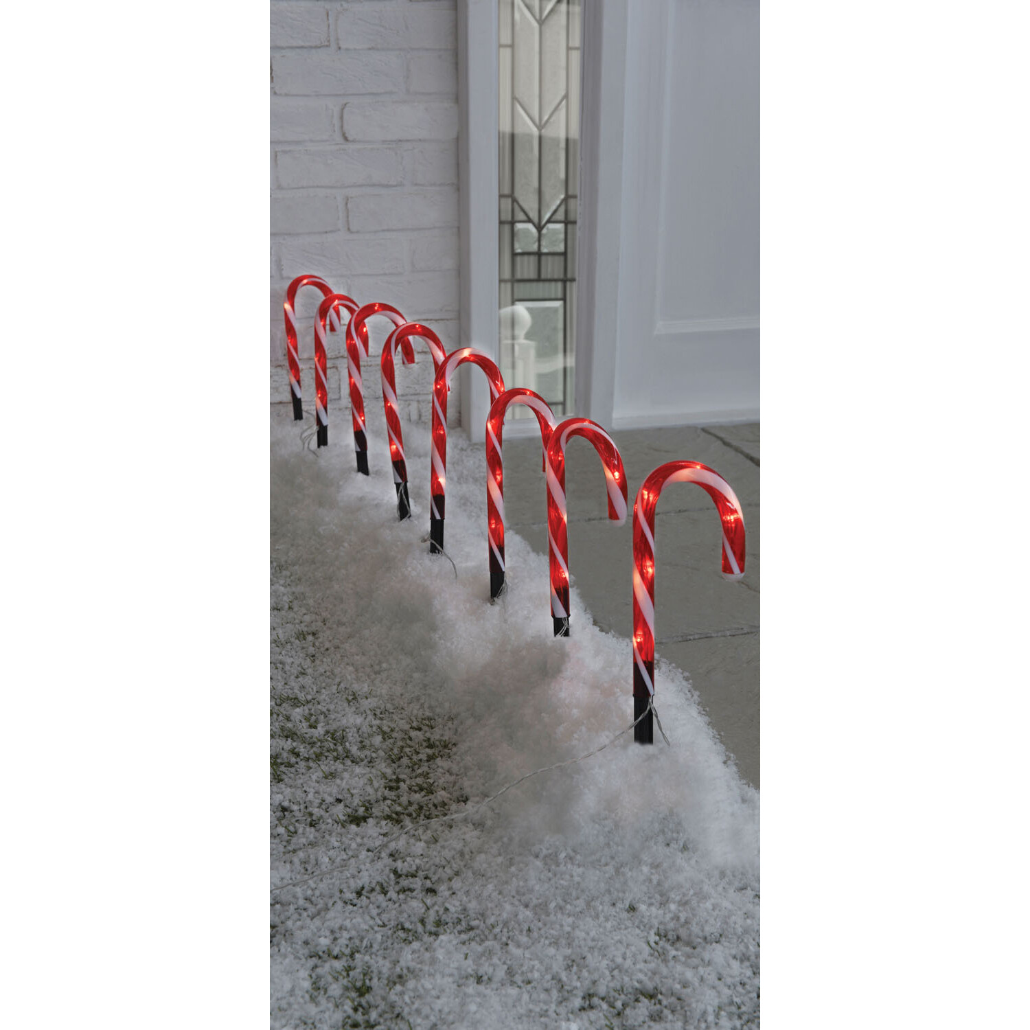 Pack of 8 Candy Cane Stakes - Red Image 2