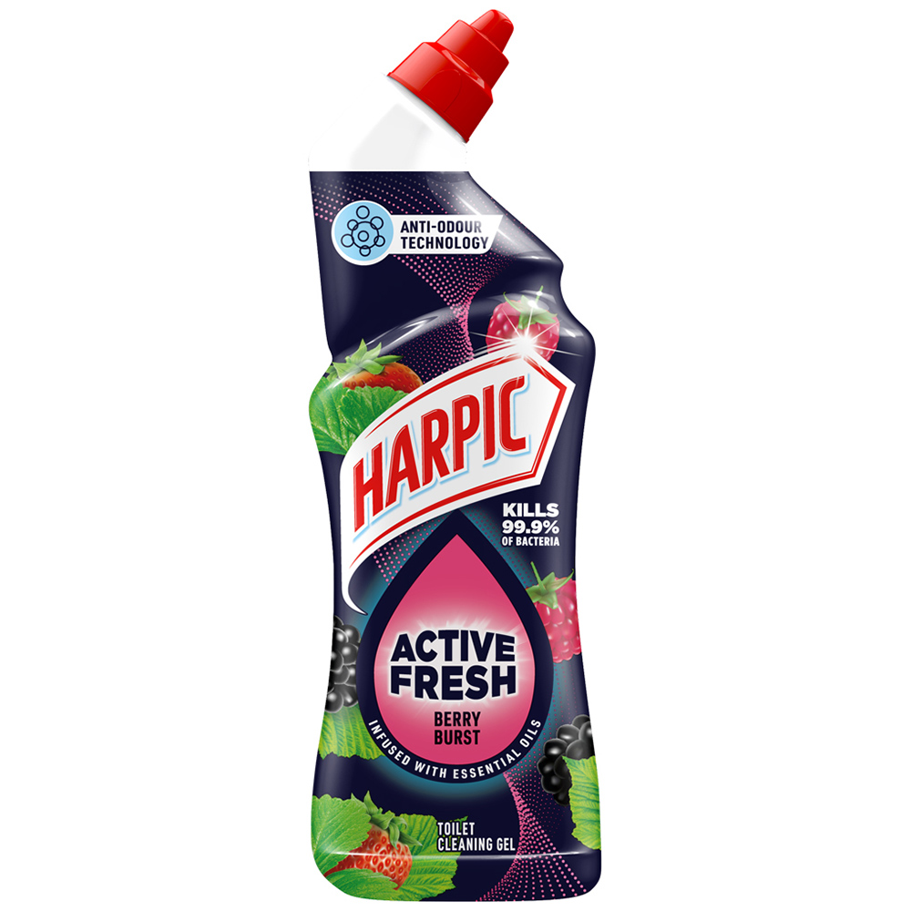 Harpic Active Fresh Berry Burst Toilet Cleaning Gel 750ml Image 1