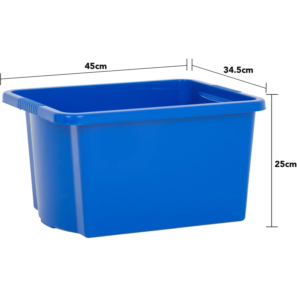 Wham 30L Blue Stackable Storage Box 4 Pack Image 5