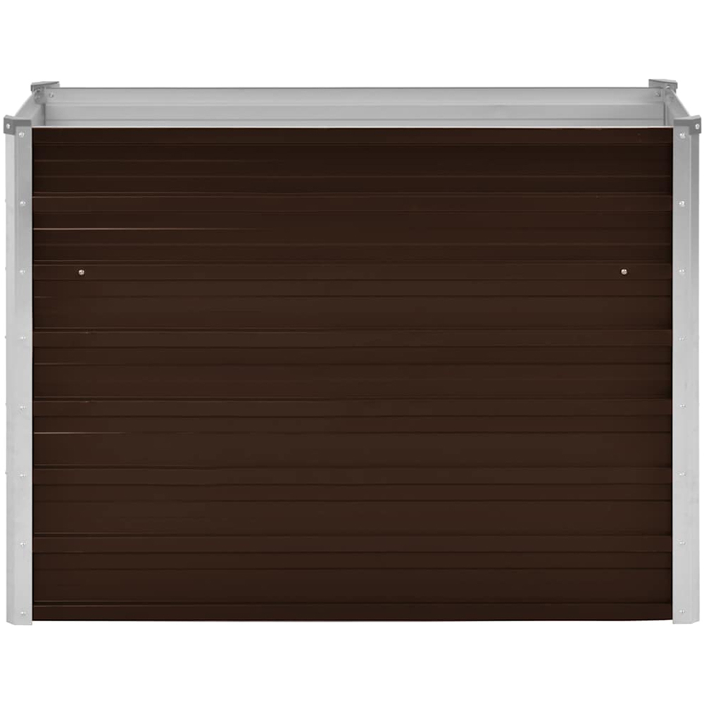 vidaXL Brown Galvanised Steel Raised Garden Bed 77 x 40 x 100cm Image 3