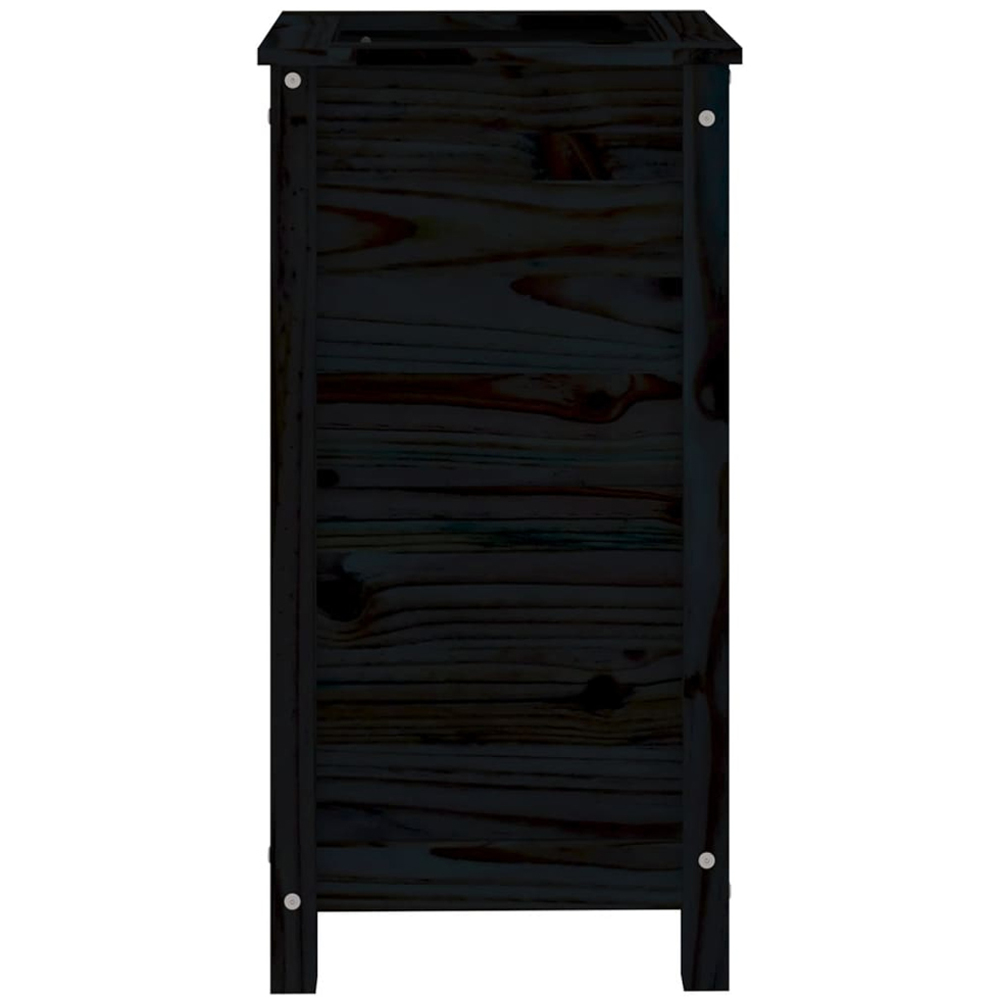 vidaXL Black Solid Pine Wood Garden Planter 40 x 40 x 78cm Image 3