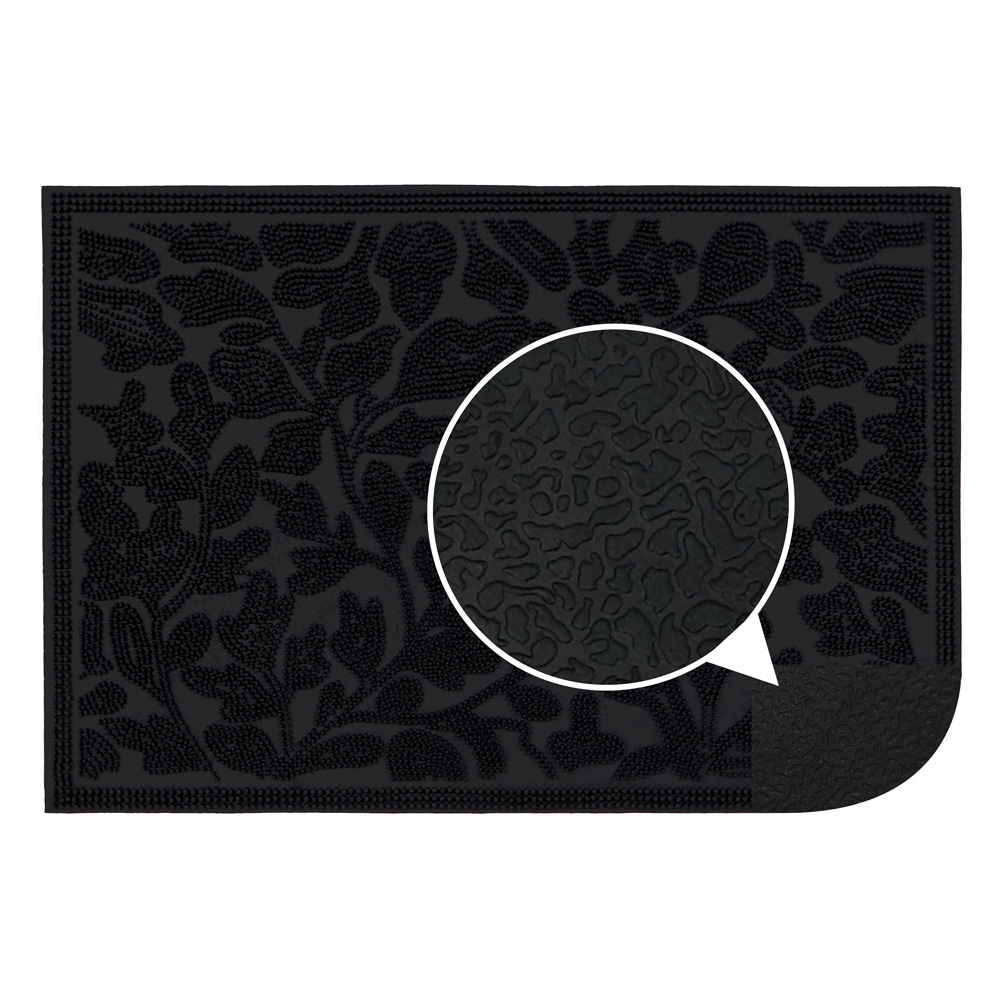 JVL Botany Rubber Scraper Doormat 40 x 60cm Image 6