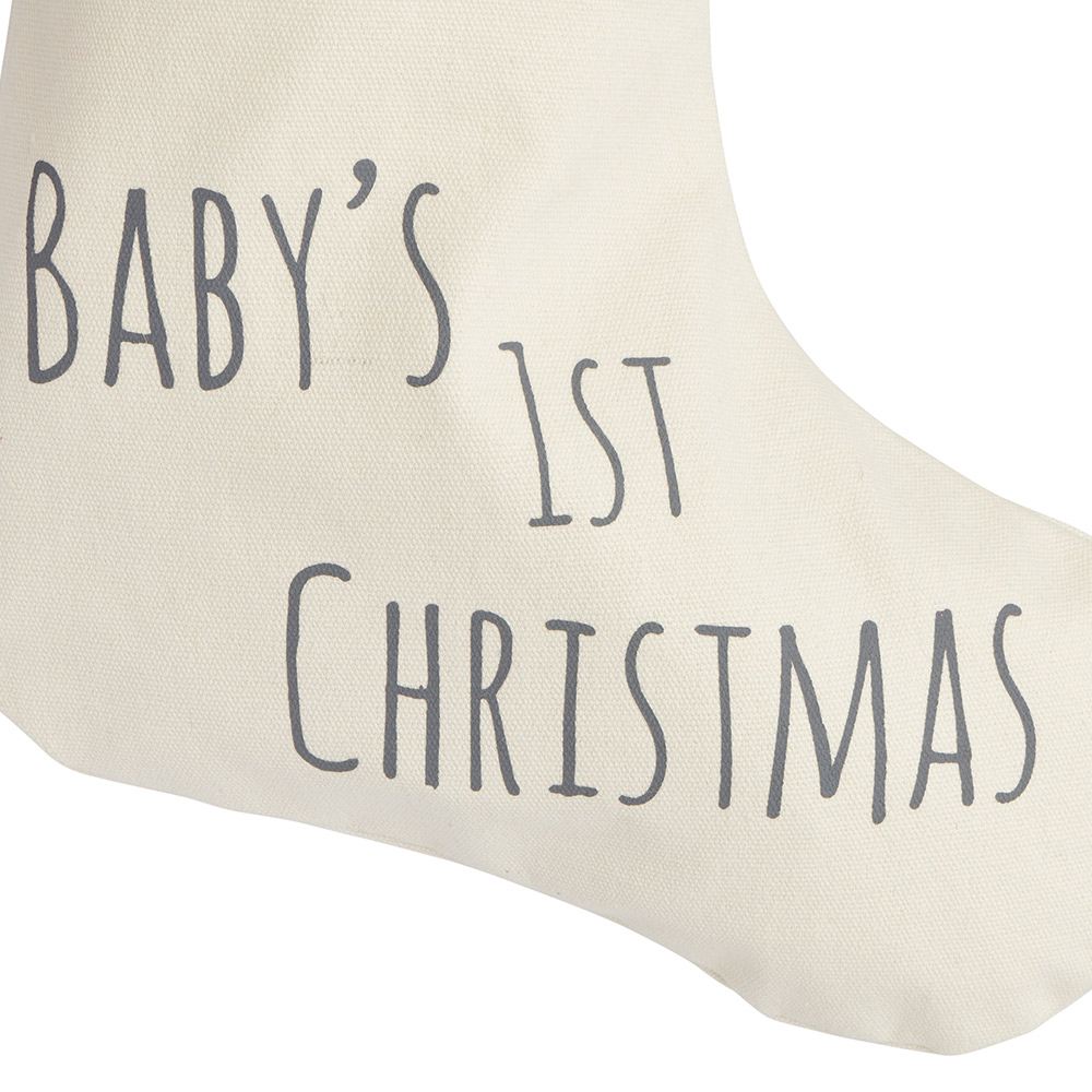 Wilko Baby's First Christmas Reindeer Stocking Image 3