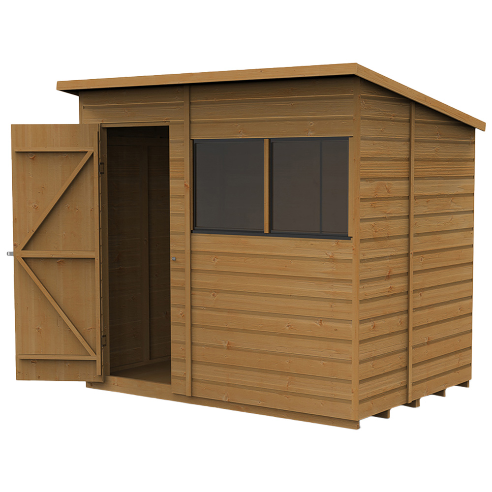 Forest Garden 7 x 5ft Shiplap Dip Treated Tongue and Groove Pent Shed Image 3