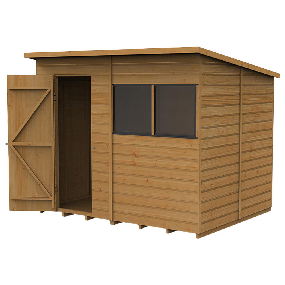 Forest Garden 8 x 6ft Shiplap Dip Treated Pent Shed Image 3