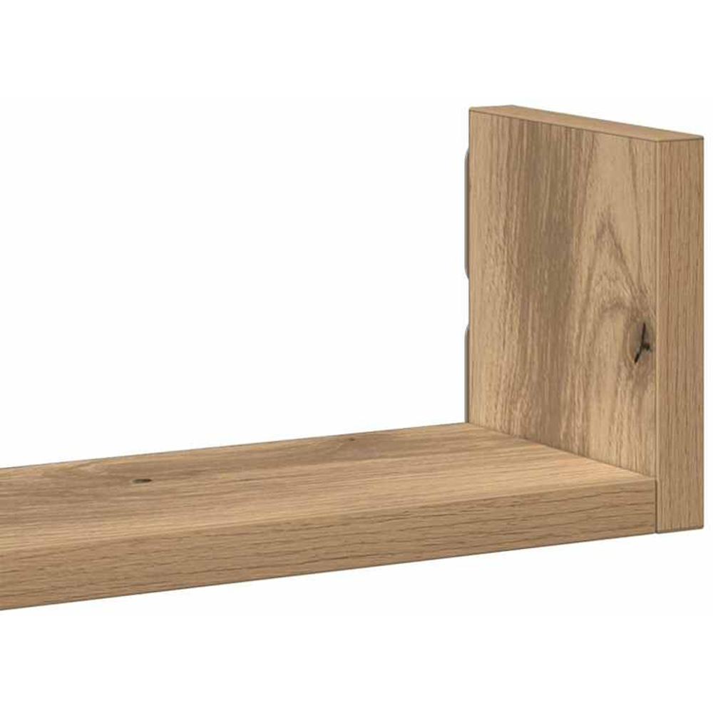 vidaXL Artisian Oak Wall Shelf Set of 3 Image 6