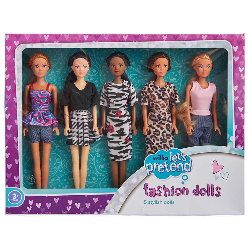 Wilko Fashion Doll 5 Pack Image 7