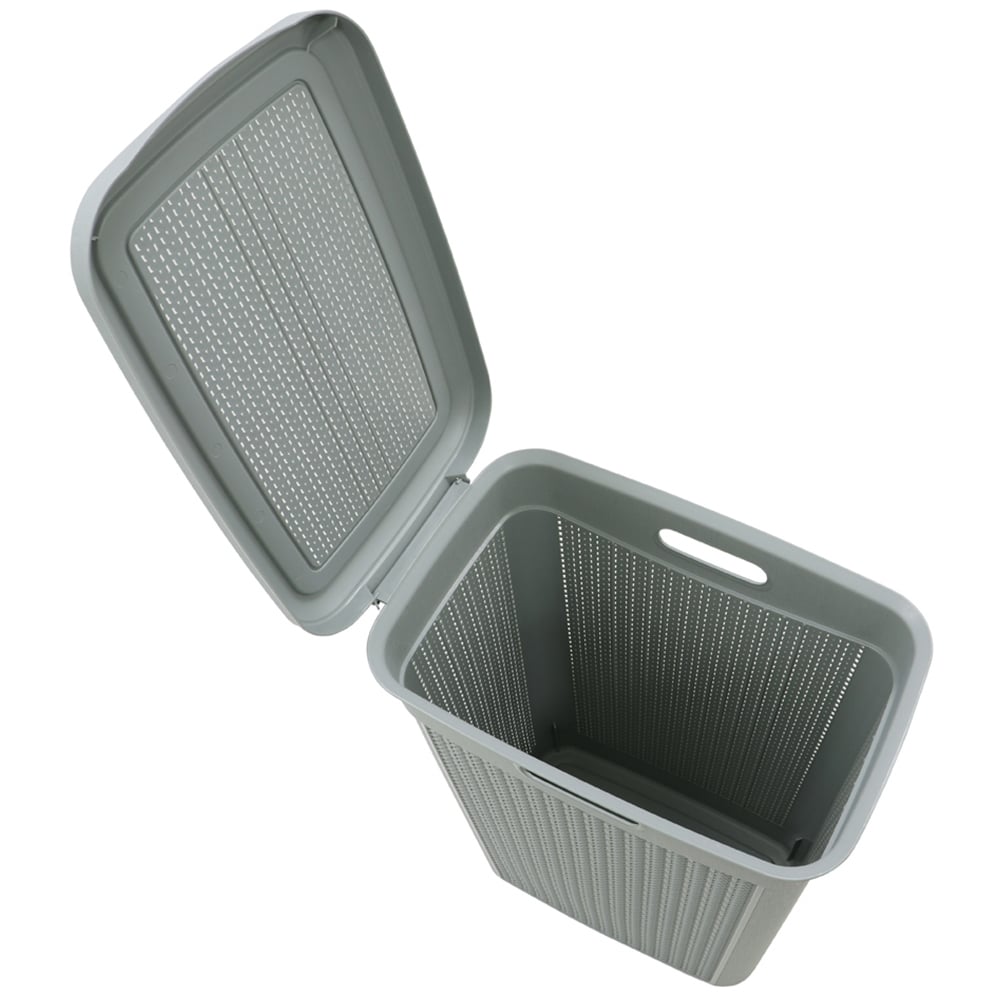 JVL Loop Grey Slim Laundry Basket 43L Image 5