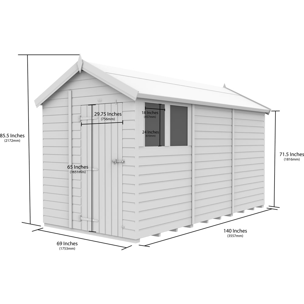 DIY Sheds 6 x 12ft Tongue and Groove Timber Apex Garden Shed Image 9