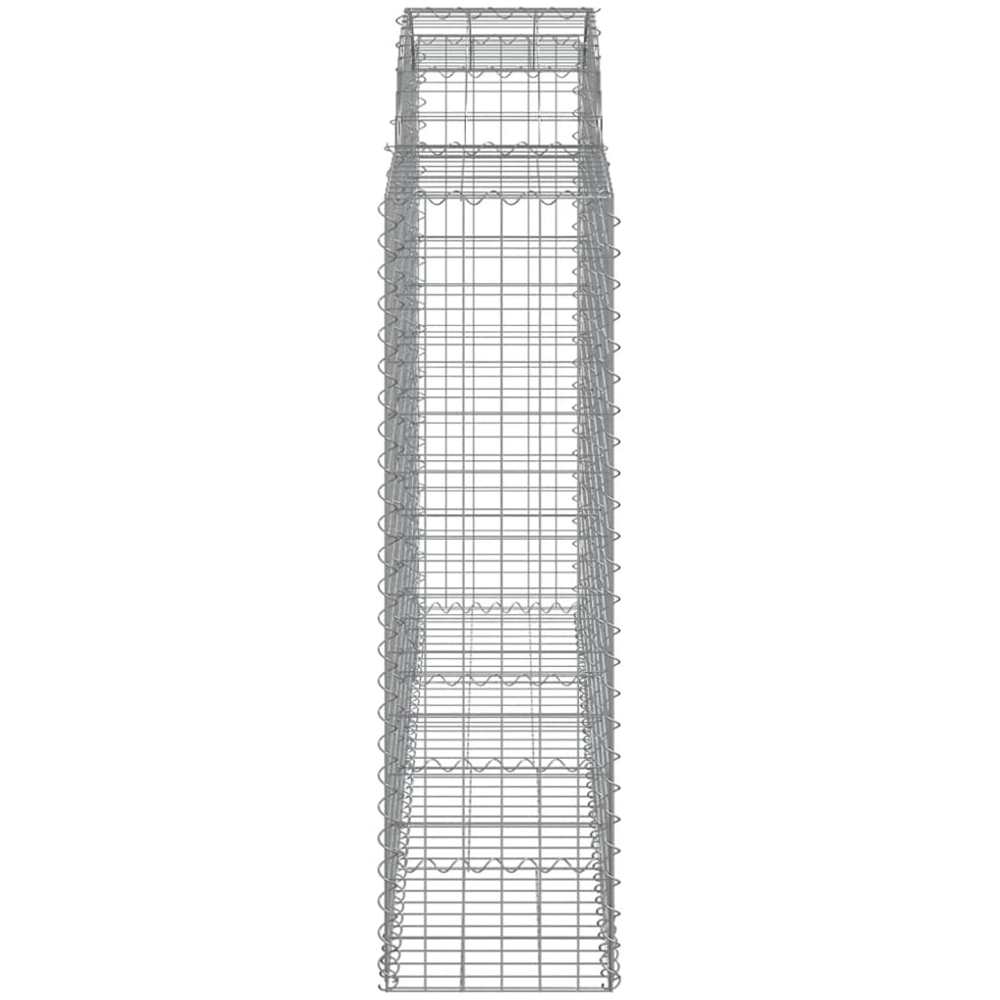 vidaXL Silver Galvanised Iron Arched Gabion Basket 200 x 50 x 140/160cm 2 Pack Image 3
