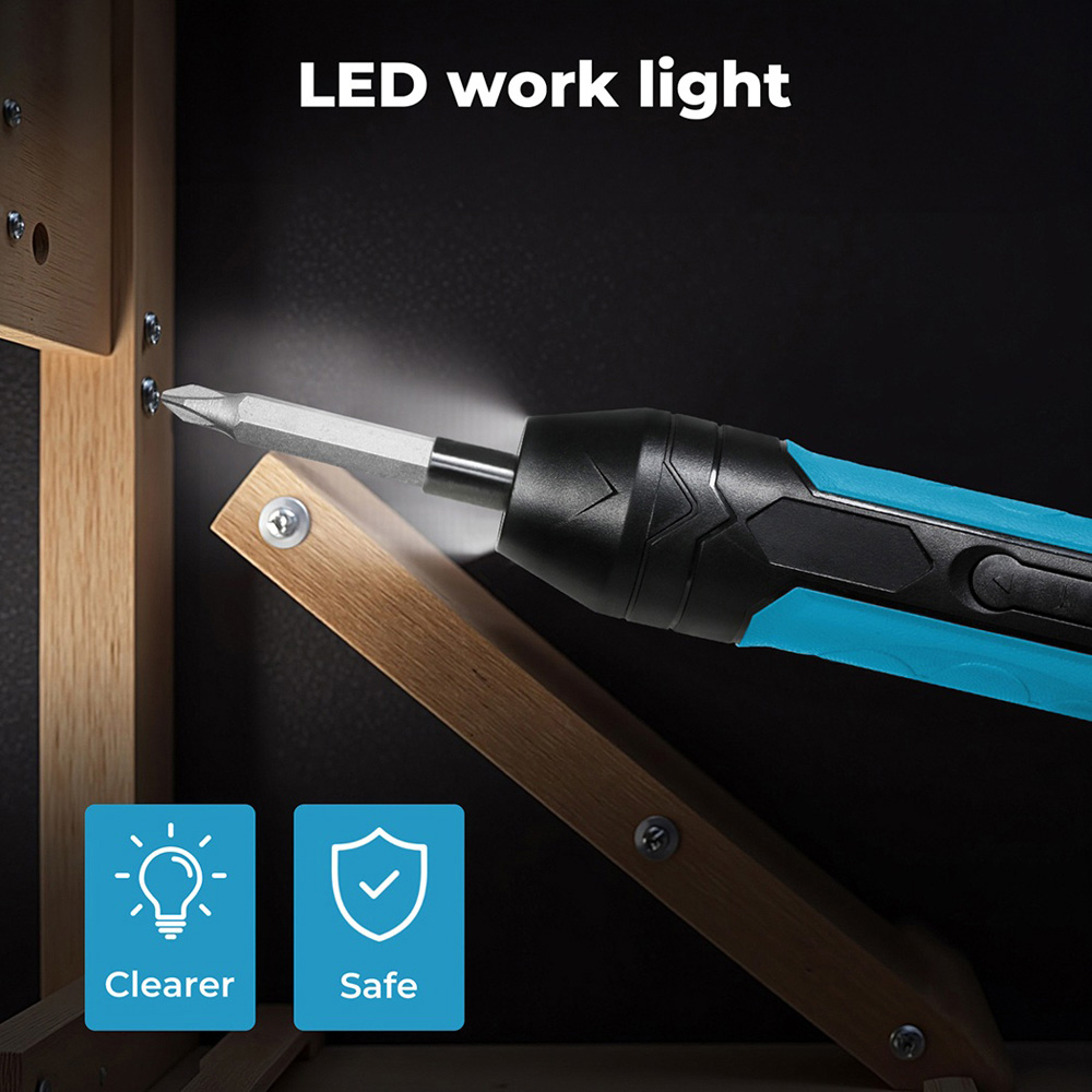 Traderight 4V Cordless Electric Screwdriver Set with Battery Image 8
