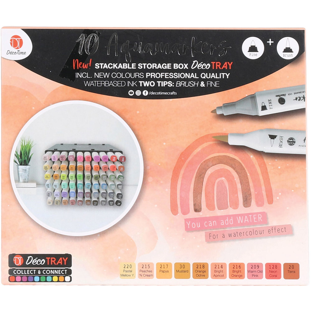Single Deco Time Aqua Marker Pen 10 Pack in Assorted styles Image 3