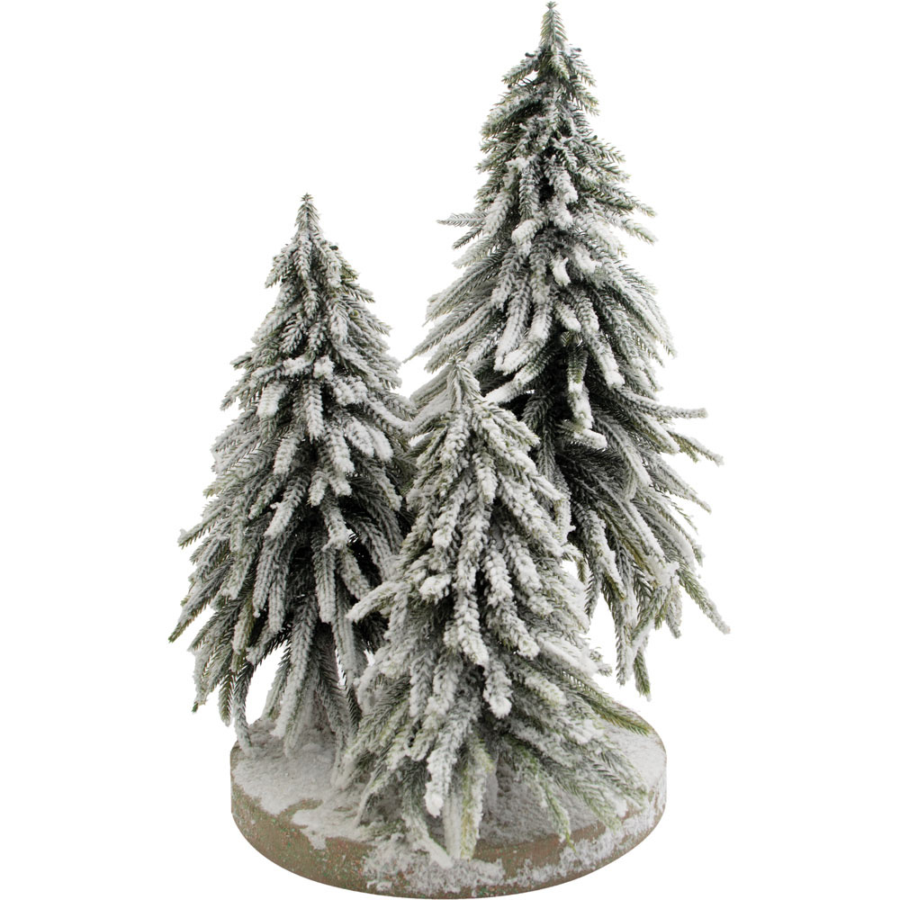 St Helens 47cm Snow Topped Mini Christmas Tree Display Image 1
