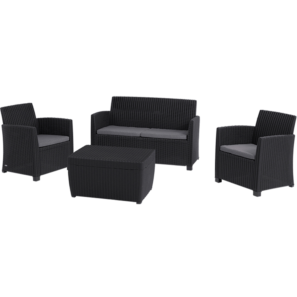 Keter Mia 4 Seater Graphite Garden Lounge Set Image 2