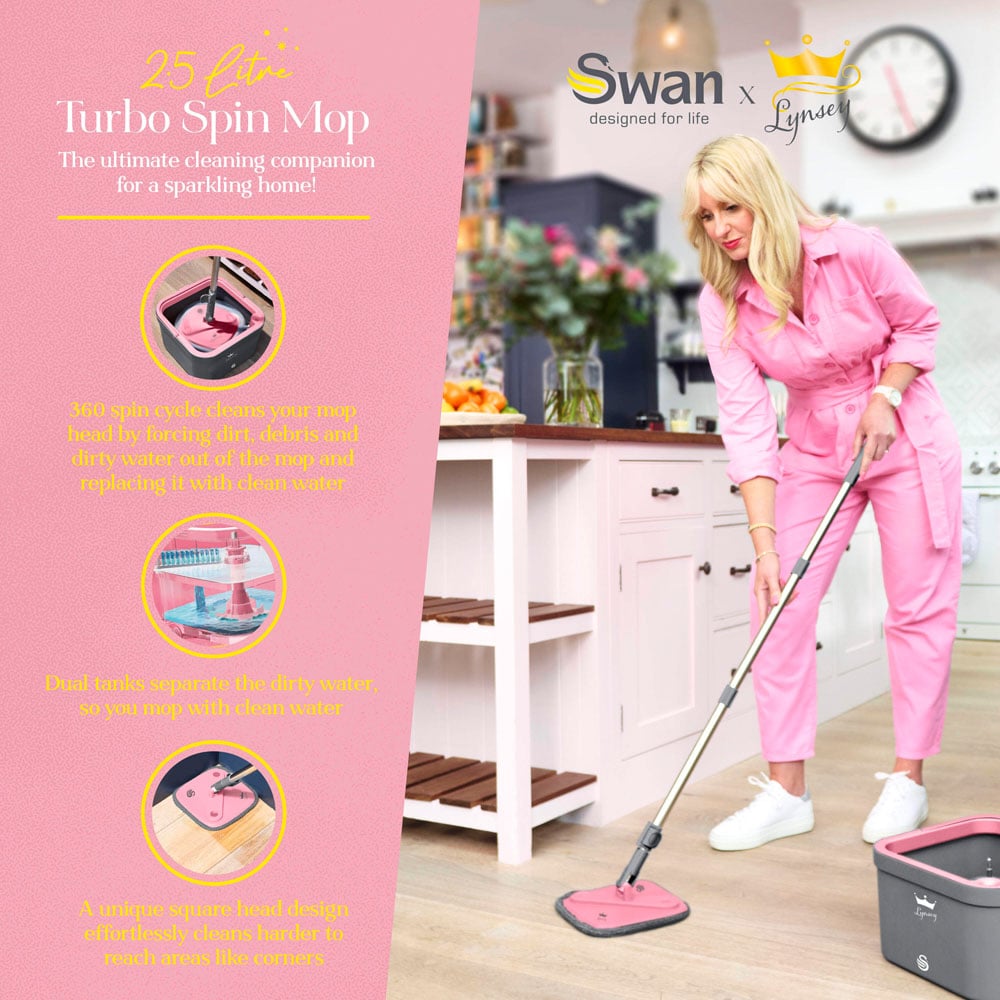 Swan x Lynsey SWFC1002QOCN Turbo Spin Mop Image 8