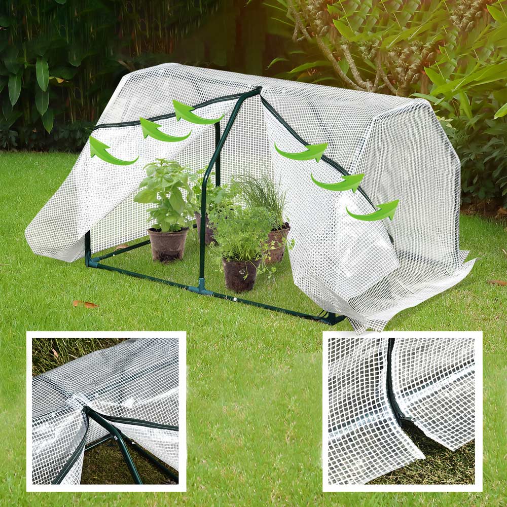 Outsunny Mini PVC Steel Greenhouse Image 5
