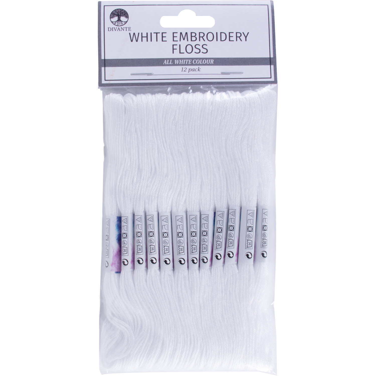 12 Pack of Embroidery Floss Bundles - White Image