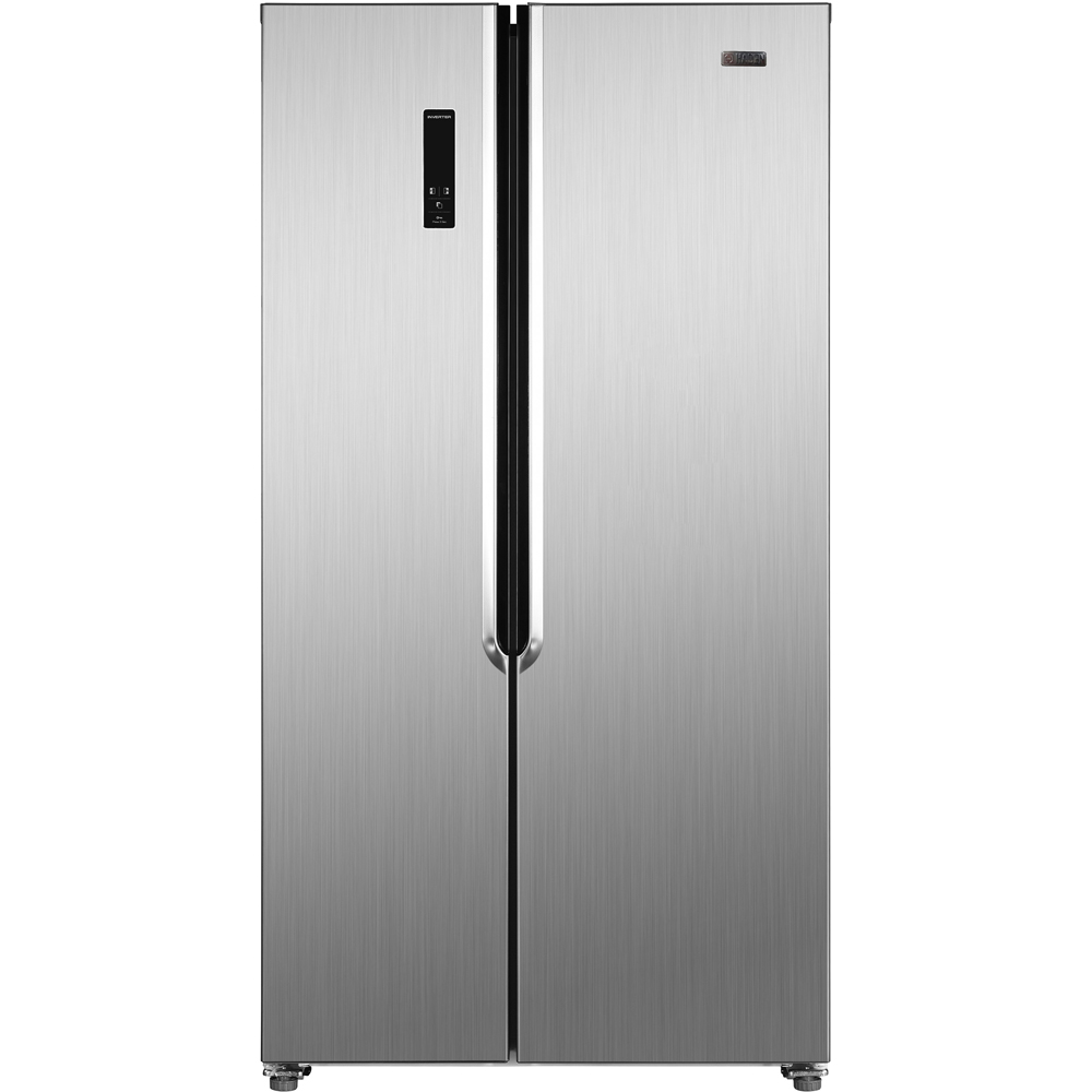Haden HFFA442S-E Silver No Frost 291L Side by Side Fridge Freezer Image 1