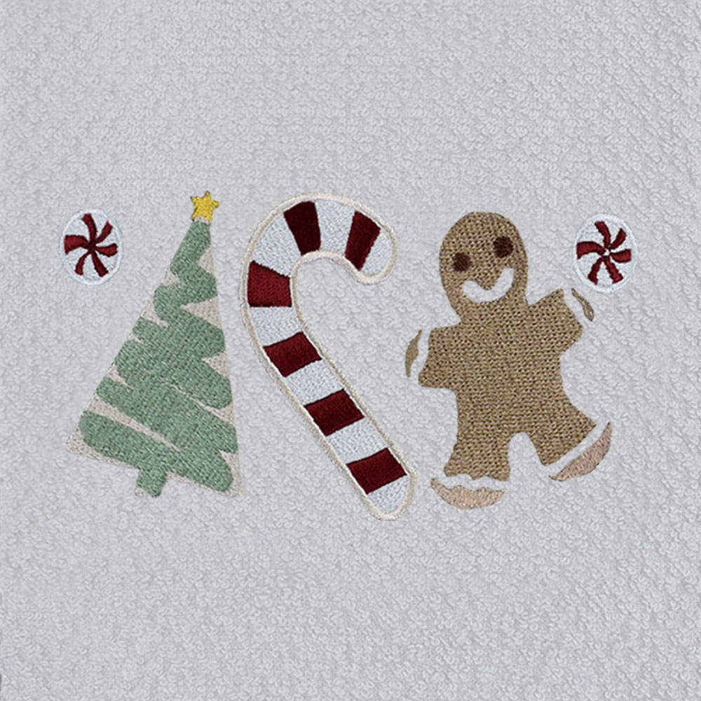 Noel Square Sweet Shop White Tea Towel 3 Pack Image 4