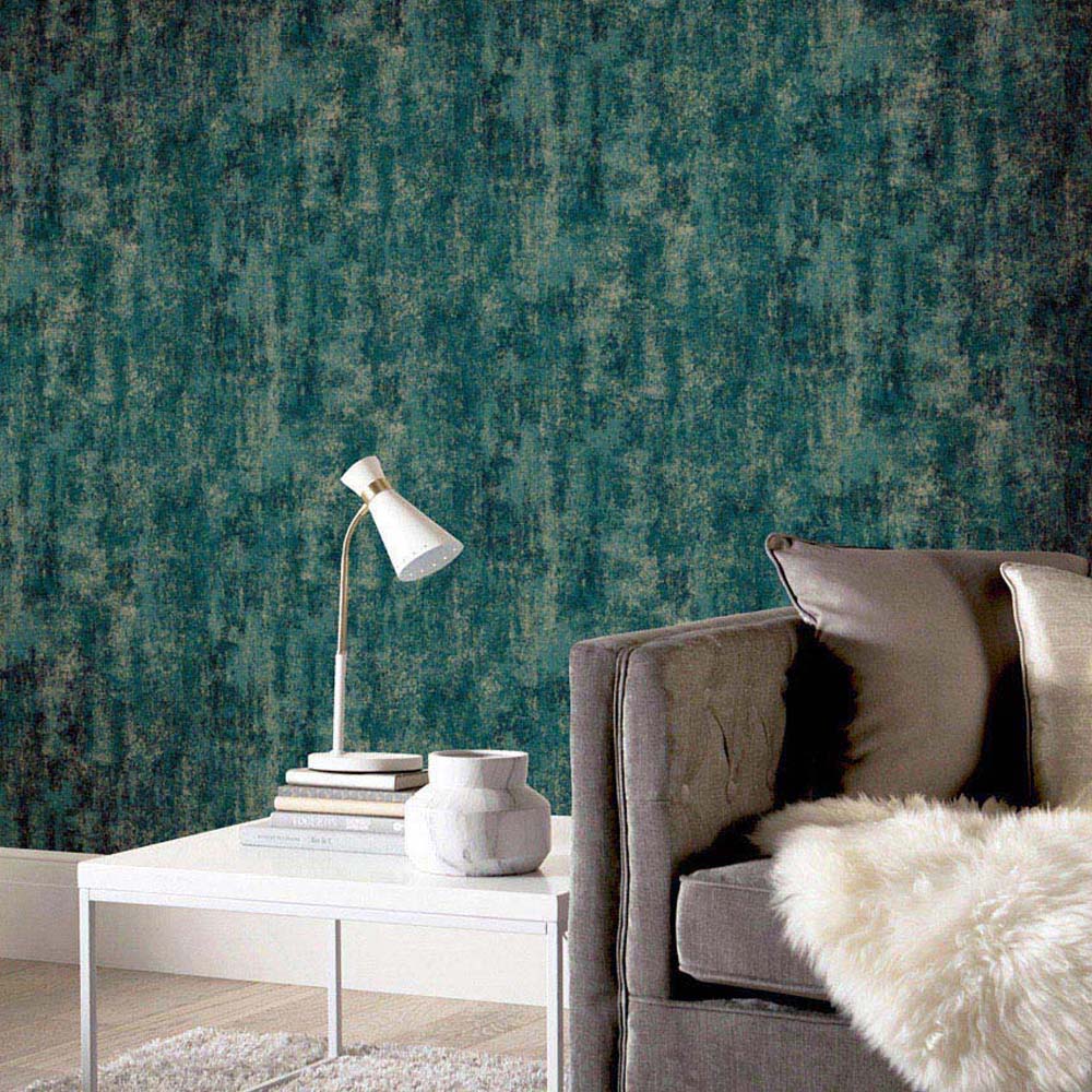 Arthouse Stone Textured Emerald Wallpaper Image 3