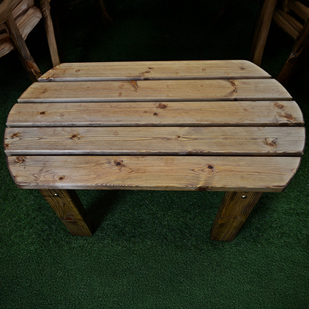 Samuel Alexander Handmade 5 Seater Chunky Rustic Wooden Garden Furniture Set Image 3