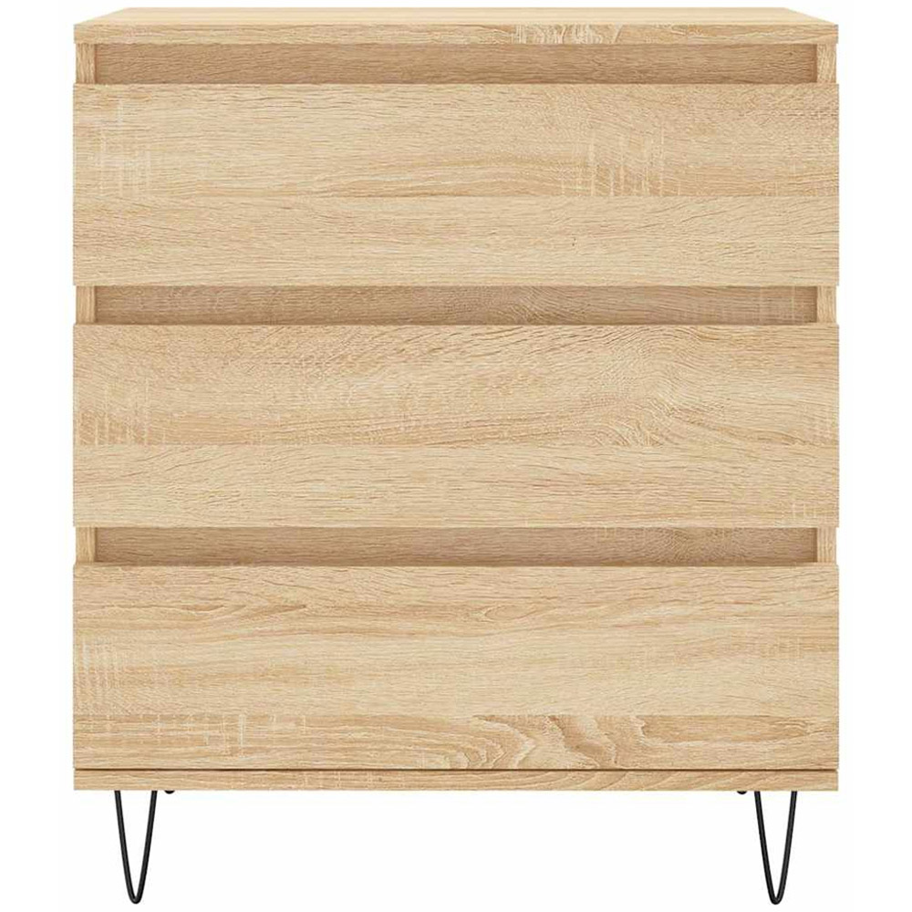 vidaXL 3 Drawer Sonoma Oak Small Sideboard Image 5