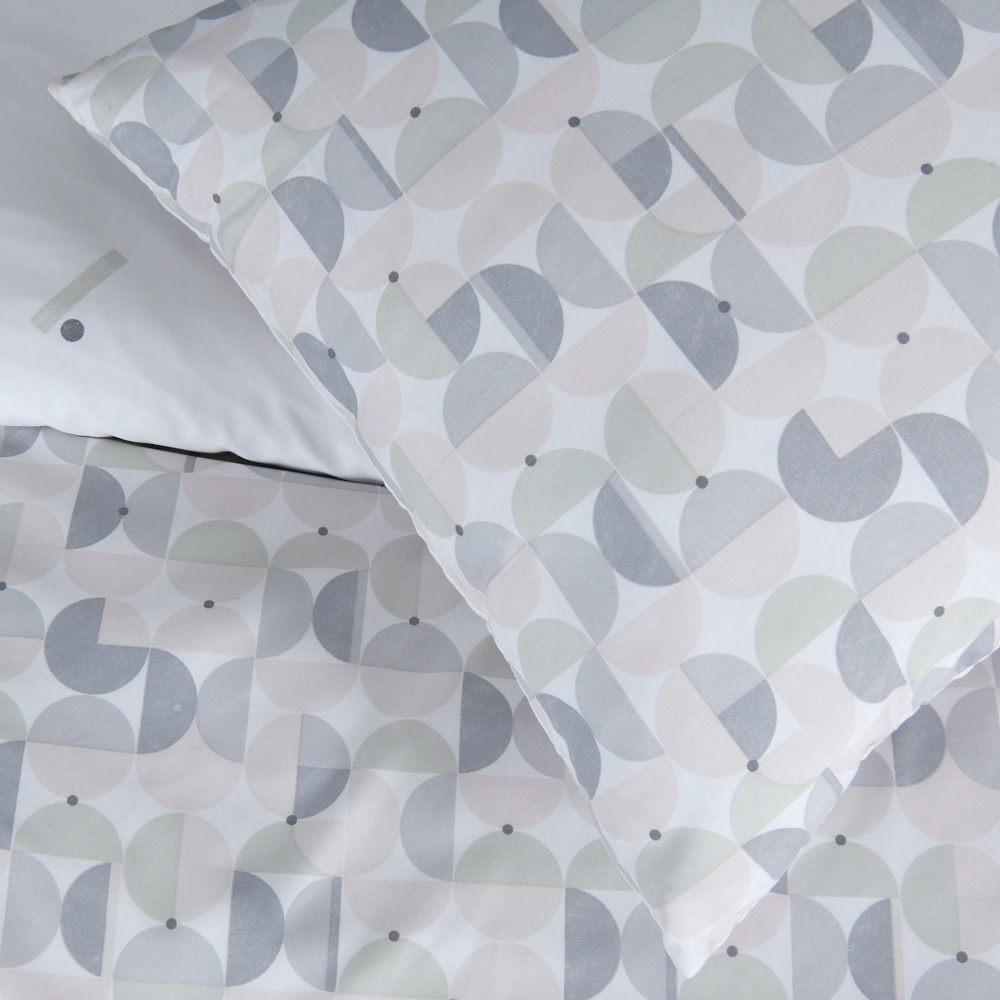 Smart Living King Size Blue Circle Geo Reversible Duvet Set Image 6