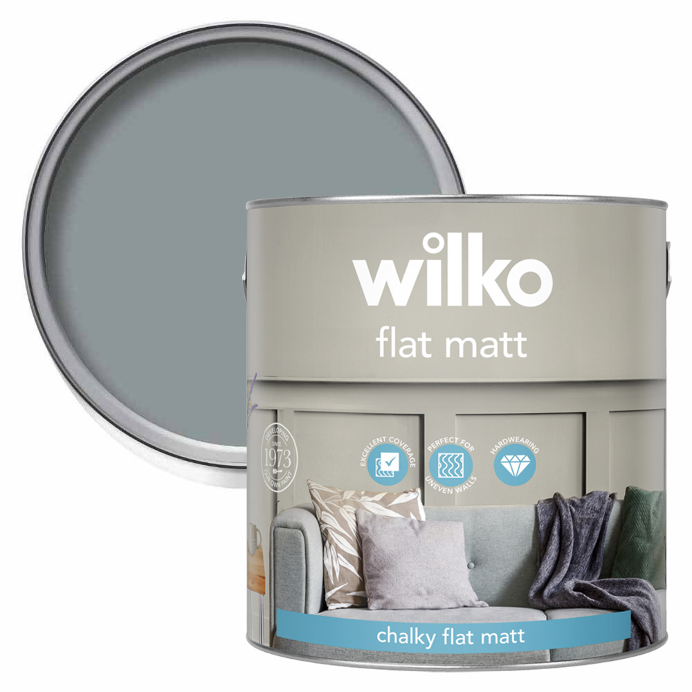 Wilko Cinder Pot Flat Matt Emulsion Paint 2.5L Image 1