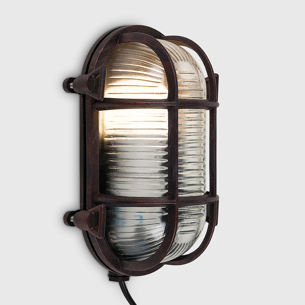ValueLights Bow Rust Bulkhead Outdoor Light Image 4