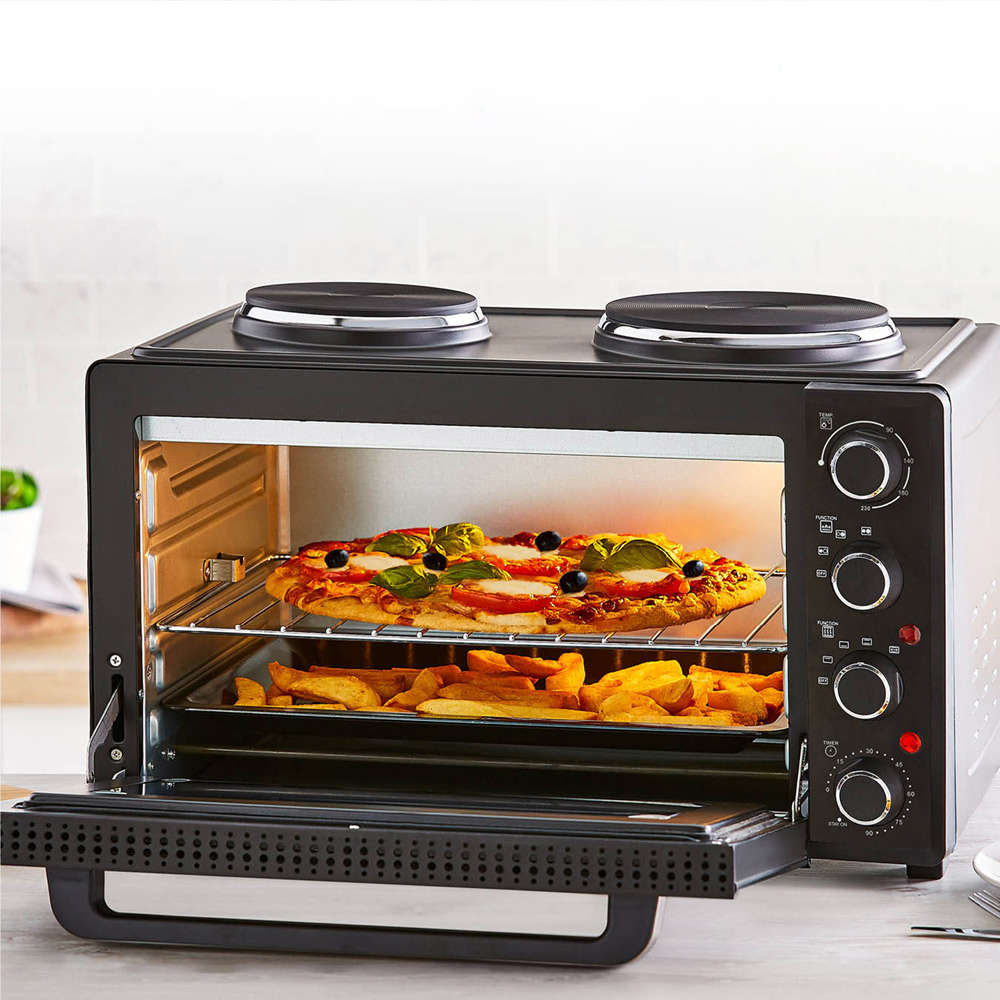 Tower T14045 Black Mini Oven with Hot Plates 42L Image 4