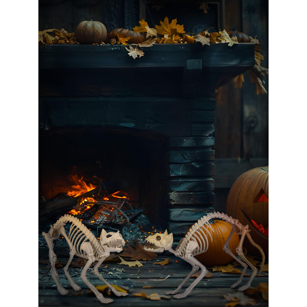 Rubies Cat Skeleton Halloween Decoration 25cm Image 2