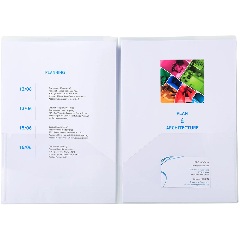 Exacompta Crystal Double Pocket Presentation File 2 x 10 Pack Image 4