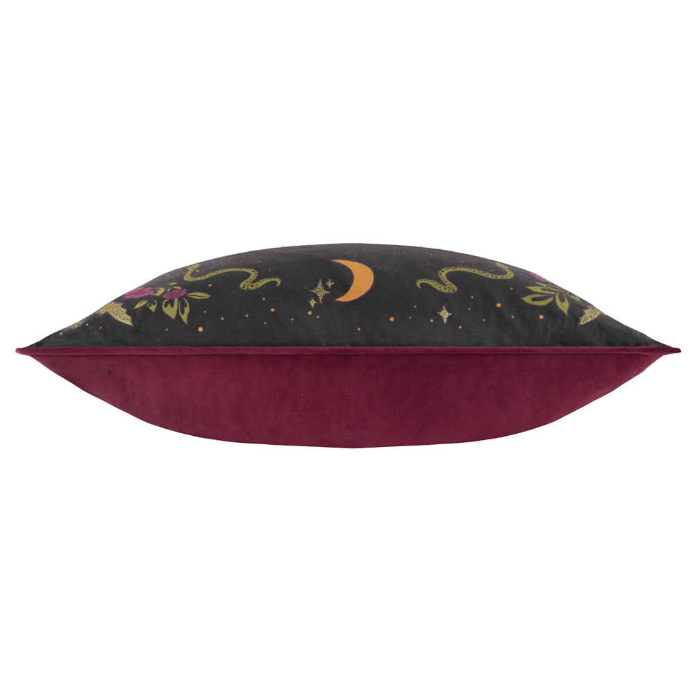 Furn Bad Witch Embroidered Black Velvet Cushion 30 x 50cm Image 5