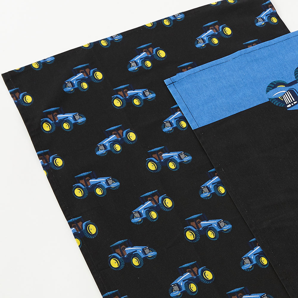 Highlands Homeware Bernie Tractor Blue Tea Towels 2 Pack Image 3