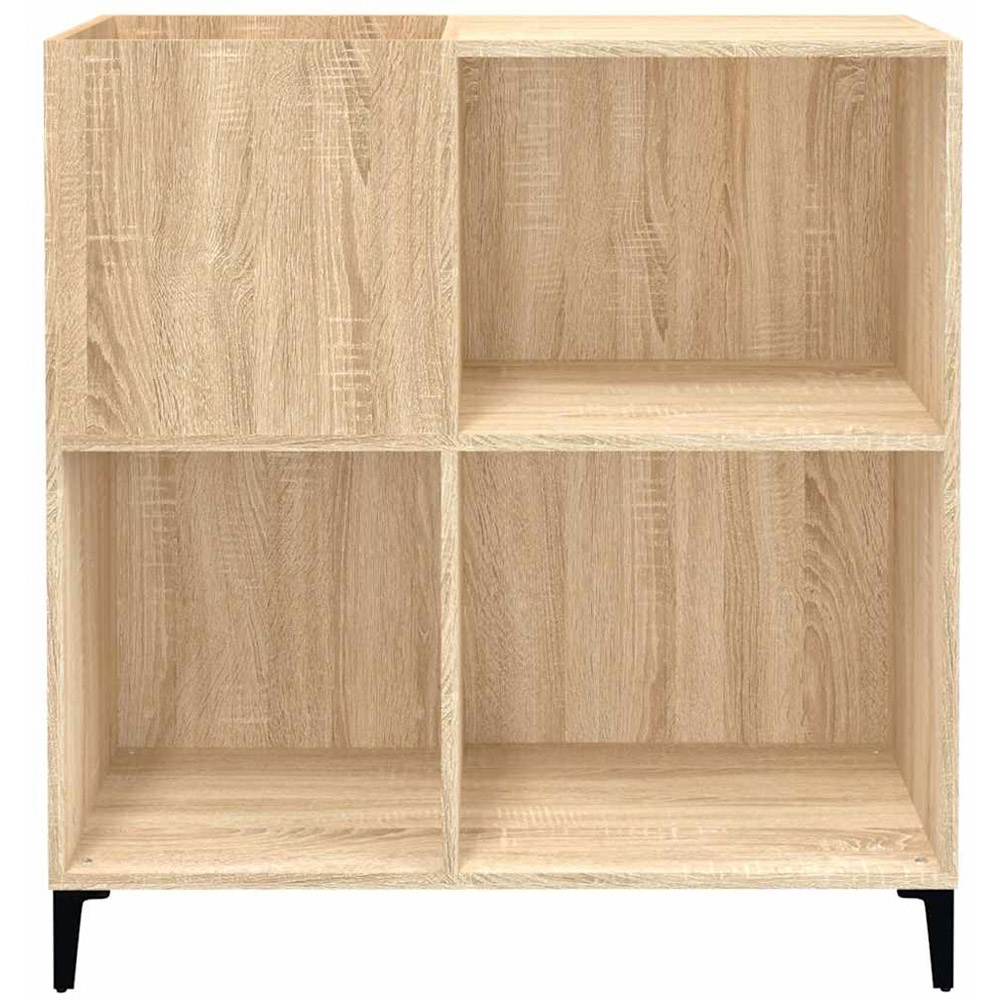 vidaXL 3 Shelf Sonoma Oak Record Cabinet Image 4